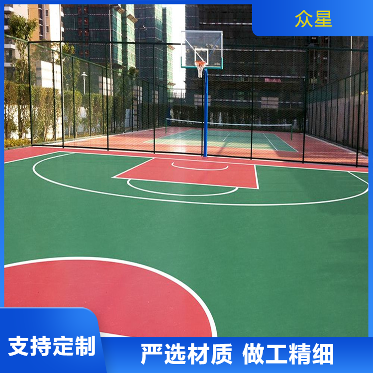 来宾市硅PU篮球场硅PU - 方案